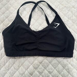 Gymshark Black Sports Bra with Logo